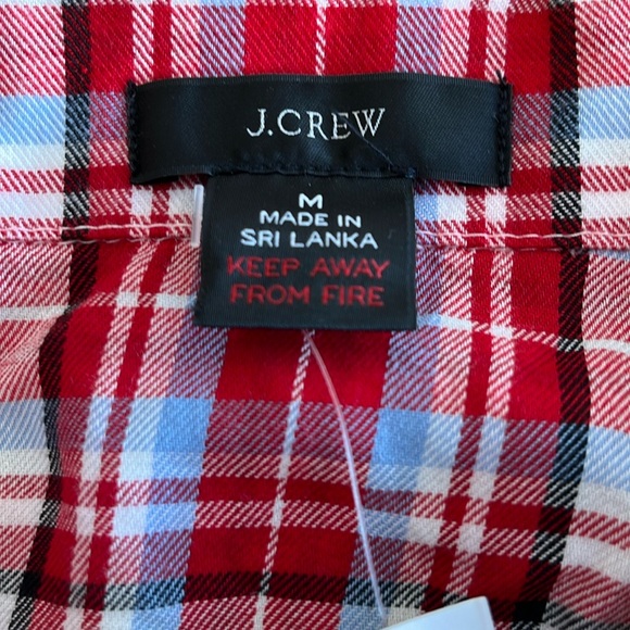 J.Crew flannel long sleeve pajama set in vintage plaid NWT - Picture 3 of 7